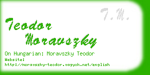 teodor moravszky business card